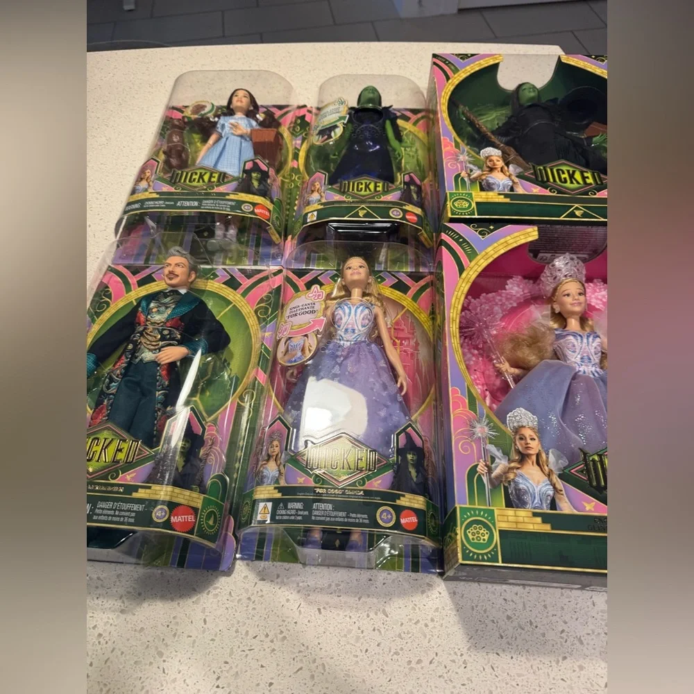 Wicked: For Good Entire Mattel Doll Collection - 6 Dolls Wizard, Elphaba, Glinda